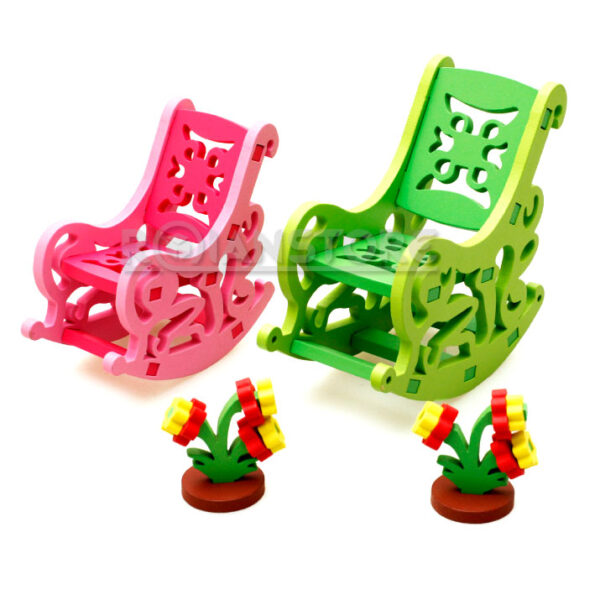 Set Armable Muebles 3D Par De Mecedoras
