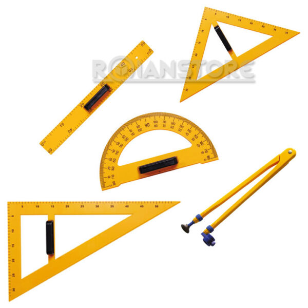 Set De Reglas Geometría Para Pizarra 5 Piezas