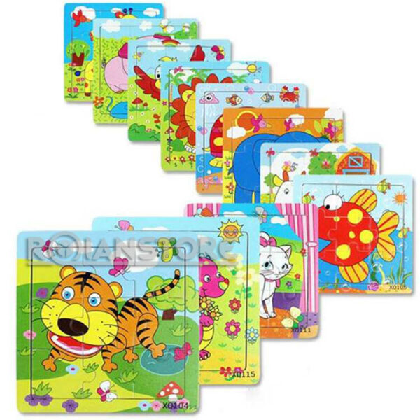 Set De 10 Puzzles Diseños De La Fauna 9 Piezas Cada Uno