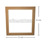 Telar Bastidor De Madera Para Tejer Artesanal Con Clavos 31 x 31cm - Imagen 3