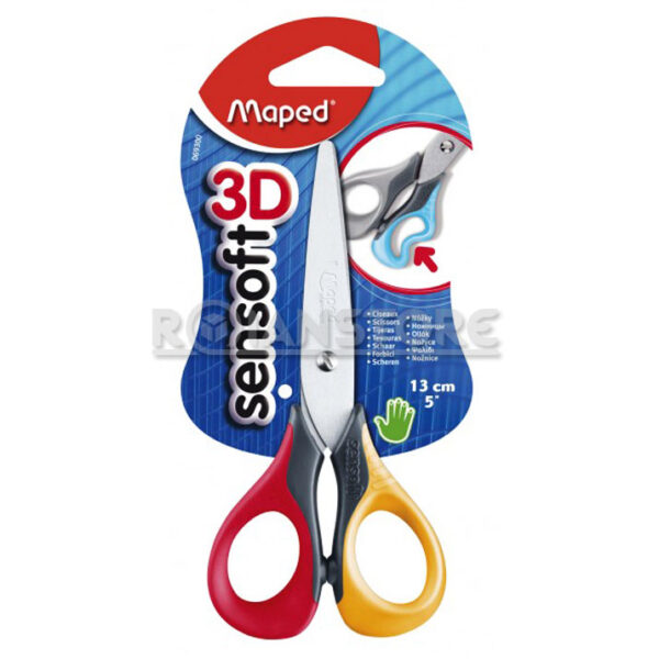 Tijeras Maped Escolar Punta Roma 13 Cm Sensoft 3D