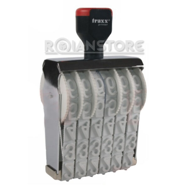 Sello Timbre Numerador Manual Traxx 18mm 6 dígitos