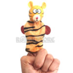 Set de 5 Títeres para Dedos de Animales de la Selva Madera y Tela - Imagen 2