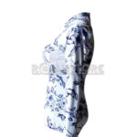 Traje Baño Deportivo lycra Manga Larga Flores Azules - Imagen 3