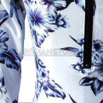 Traje Baño Deportivo lycra Manga Larga Flores Azules - Imagen 4