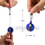 Porta Credencial o Tarjeta de Identificacion Tipo Yoyo Color Blanco Pack 25un - Imagen 3