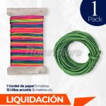 Pack Hilo Arcoiris 15m Cordel Papel Verde 5m Adix Creative - Imagen 2
