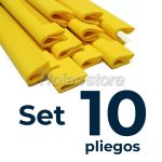 Set Papel Crepe 10 Pliegos Medida 50x200 cm Color Amarillo - Imagen 2