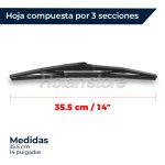Plumilla Limpiaparabrisas Trasero Para H Santa Fe 2006-2012 - Imagen 3