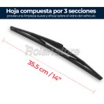 Plumilla Limpiaparabrisas Trasero Kia Cerato 14" 2008 - 2013 - Imagen 2