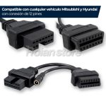 Conector Compatible Mitsubishi Hyundai Obd1 A Obd2 12 Pin - Imagen 3