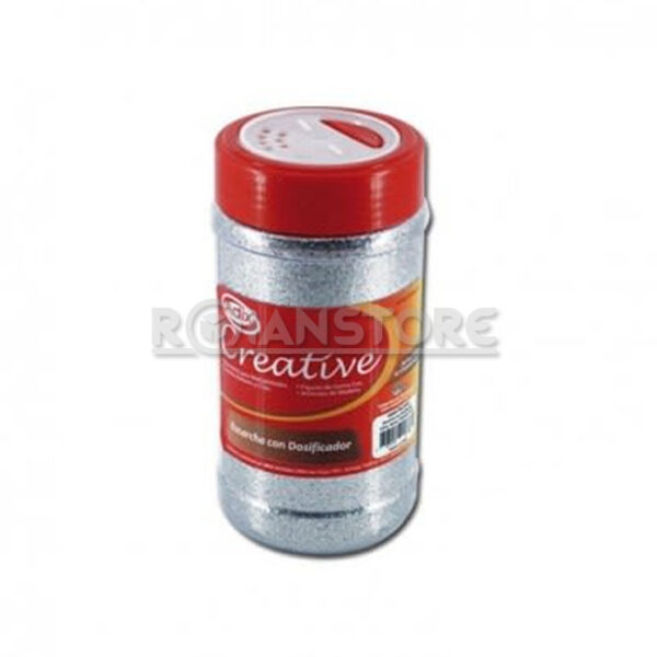 Escarcha Creative Plateada con Dosificador 250gr Unidad