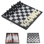Juego De Mesa 3 en 1 Ajedrez - Damas - Backgammon Magnetico - Imagen 2