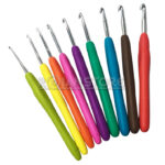 Set De 9 Aguja Gancho Crochet Colores Pvc 2 Mm A 6 Mm - Imagen 2
