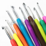 Set De 9 Aguja Gancho Crochet Colores Pvc 2 Mm A 6 Mm - Imagen 4