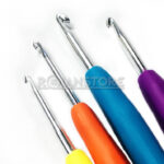 Set De 9 Aguja Gancho Crochet Colores Pvc 2 Mm A 6 Mm - Imagen 5