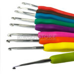Set De 9 Aguja Gancho Crochet Colores Pvc 2 Mm A 6 Mm - Imagen 11