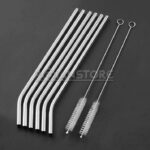 6 Bombillas Reutilizables Acero Inoxidable + 2 Cepillos CS