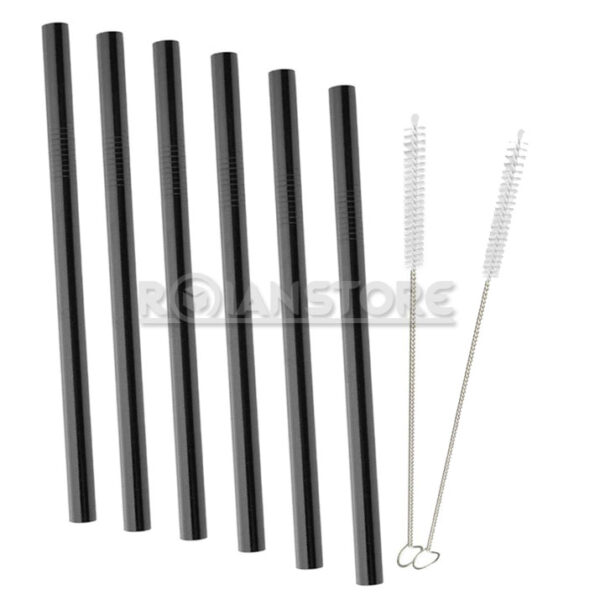 6 Bombillas Reutilizables Acero Inoxidable + 2 Cepillos RN