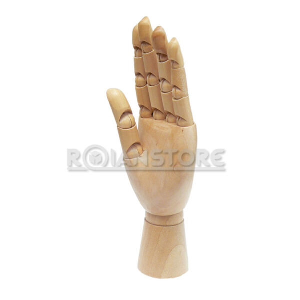 Mano Zurda Articulada Madera Para Estudio De Dibujo 18cm