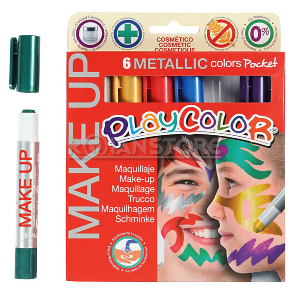 Pintura Instant Playcolor Pinta Caritas 6 colores Metalizados Unidad