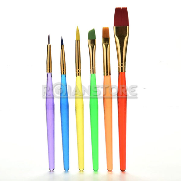 Pincel Display Set de 6 Pinceles Colores Diferentes Medidas