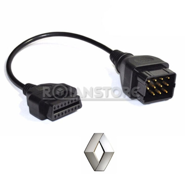 Conector Renault Obd1 A Obd2 - 12 Pin A 16 Pin