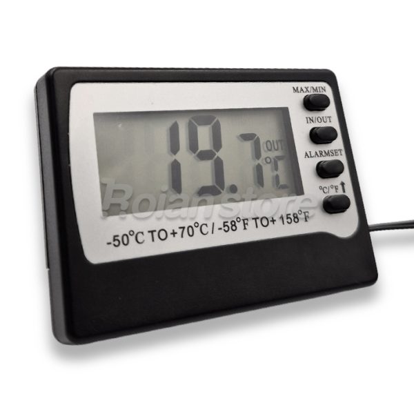 Termometro Digital Refrigerador Sonda y Alarma Max Min C° F° Mod2