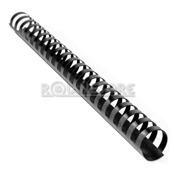 Anillo Plastico Negro 20mm 100 Unidades Capacidad 135 Hojas