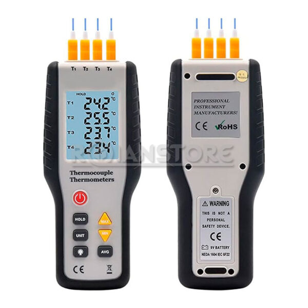Termometro Digital 4 Canales HTI HT-9815 -200 A 1372 °C