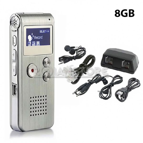 Grabadora Voz Dictáfono Digital Reproductor MP3 USB 8Gb