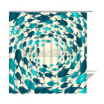Cortina Baño Diseño Peces Pescados Acuario Cardumen 180x180