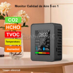 Monitor Calidad Aire 5x1 CO2 HCHO TVCO Temperatura Humedad (N) - Imagen 8