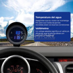 Reloj Digital Medidor Temperatura Agua Voltaje 32mm Pedestal - Imagen 2