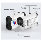 Telemetro Laser 600 M Medidor Distancia Velocidad Golf Caza - Imagen 3