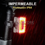 Luz LED Trasera Radar Bicicleta Impermeable IP64 Ciclismo - Imagen 4
