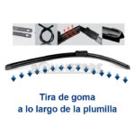 Set Plumillas x3 Limpiaparabrisas Geely Azkarra 2020+ - Imagen 8