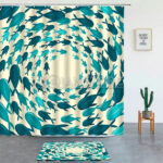 Cortina Baño Diseño Peces Pescados Acuario Cardumen 180x180 - Imagen 3