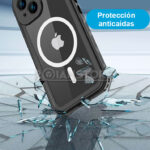 Carcasa Iphone 15 Plus Sumergible Waterproof Black Gray - Imagen 5