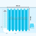 Cortina Baño Diseño Dinosaurios Animados Infantil 180x180cms - Imagen 5
