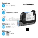 Mini Impresora Inyeccion Tinta Portatil 2 Cartuchos Tactil - Imagen 7