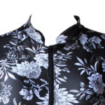 Traje Baño Deportivo lycra Manga Larga Negro con Flores S - Imagen 10