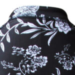 Traje Baño Deportivo lycra Manga Larga Negro con Flores S - Imagen 6