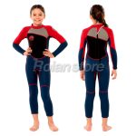 Traje Surf Neopreno Unisex Niños Talla L Azul Rojo - Imagen 2