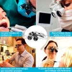 Lupa Binocular Cirugia Dental Aumento 2,5/3,5x Luz LED Mod1 - Imagen 3
