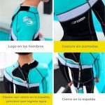 Traje Surf Neopreno Unisex Niños Talla M Negro Celeste - Imagen 4