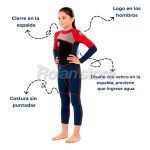 Traje Surf Neopreno Unisex Niños Talla XXL Azul Rojo - Imagen 4