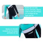 Traje Surf Neopreno Unisex Niños Talla M Negro Celeste - Imagen 5