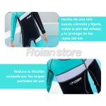 Traje Surf Neopreno Unisex Niños Talla XXL Negro Celeste - Imagen 5