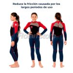 Traje Surf Neopreno Unisex Niños Talla XXL Azul Rojo - Imagen 5